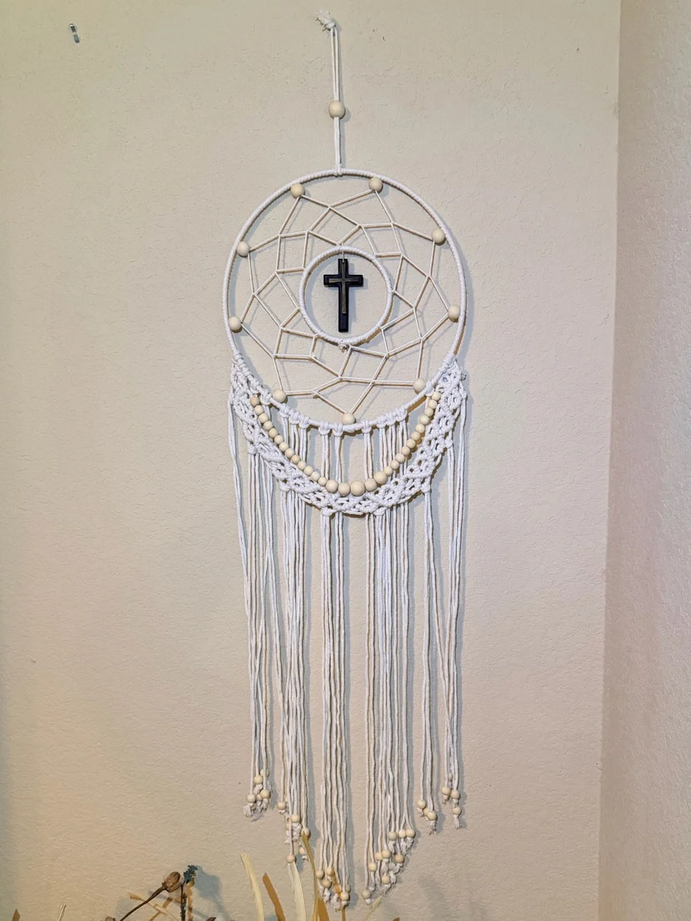 ⚕️ Cross Macrame Wall Hanging